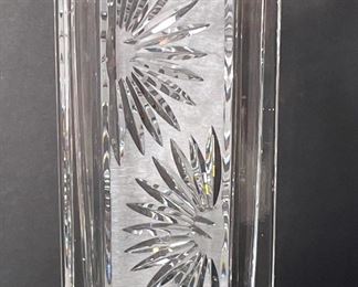 Dresden Vase Vintage Signed Cut Crystal