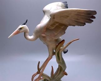 Hutschenreuther Heron Porcelain Figurine Signed Numbered