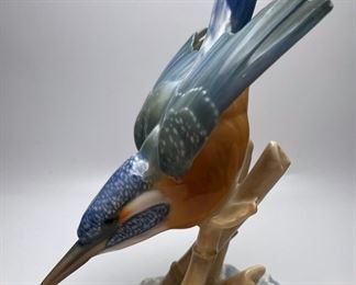 Hutschenreuther Kingfisher Porcelain Figurine Signed Numbered
