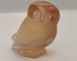 Lalique Champagne Colored Nyctal Owl