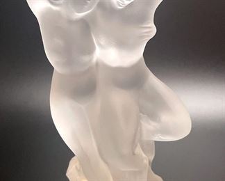 Lalique France Signed Figurine Nudes Diana Pan