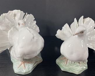 Pair of White Rosenthal Porcelain Doves