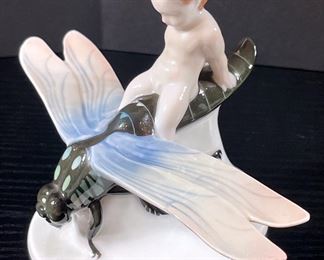 Rosenthal Porcelain Figurine Gliding Flight, A. Caasmann