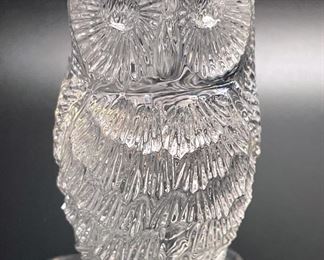 Waterford Crystal Owl Irish Crystal Vintage Figurine with Box