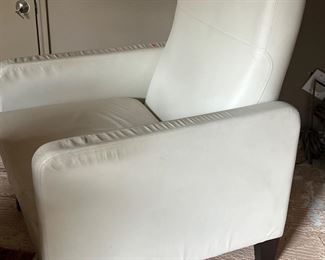 Leather modern recliner 