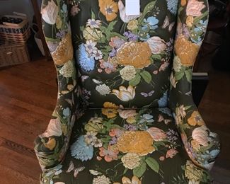 Pair of wing back chairs.  Has slip covers sold separately 