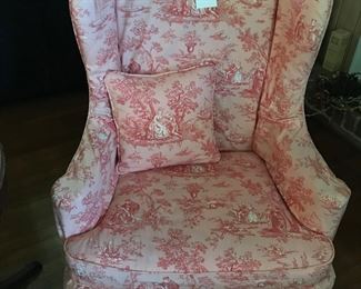 Here is the slip covered wing back