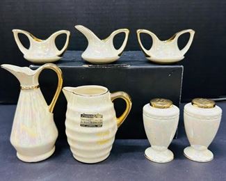 Collection of Vintage Iridescent Lusterware with 22K Gold Accents