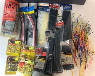 Large Quantity of Cable Ties, Plus Heat Shrink Tubes & Connectors
