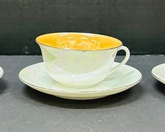 3 Beautiful Bell China Iridescent Lusterware Tea Cups & Saucers, Like New!!