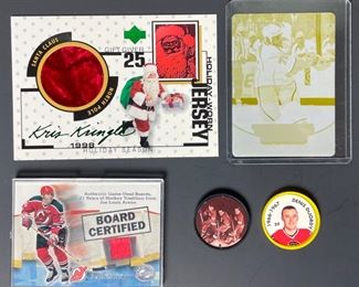 Unique Hockey Cards & Coins: Santa Game Worn Jersey, 1 of 1 Print Plate & More