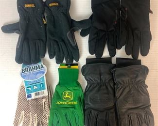 5 Pair Of Gloves: John Deere, DeWalt Brahma & More