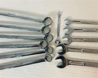 Set of 12 Snap-On Combination & Double Open-Ended Wrenches