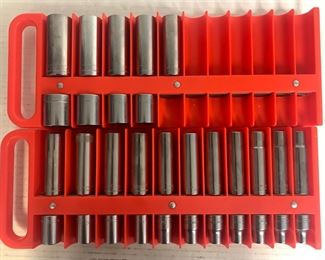 2 Magnetic Socket Holders with 31 Craftsman Sockets