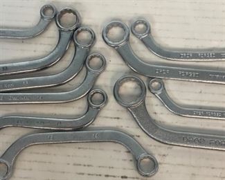 Lot of 10 S Curved & Half Moon Boxed End Wrenches