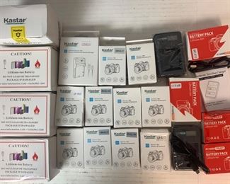Large Lot of Camera Batteries & Chargers
