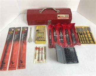 Metal Toolbox Filled with Drill Bits: Wide Variety of Drill Bit Types & Uses