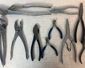 Collection of 10 Craftsman Pliers: Wide Variety