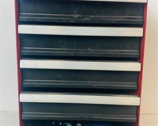 Small 6 Drawer Tool Chest filled with Tools: Lock has been Cut Out