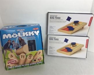 Outdoor Molkky Game; 2 Sets Desktop Bag Toss/Cornhole