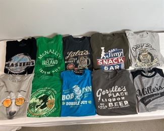 10 T-Shirts from Many Different Pubs, Saloons, Bar & Grills