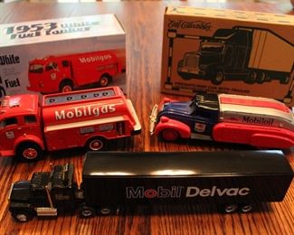 3 Collectible Mobil Trucks