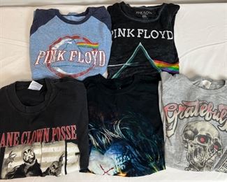 5 Concert T-Shirts: Pink Floyd, Grateful Dead, Rob Zombie & Insane Clown Posse
