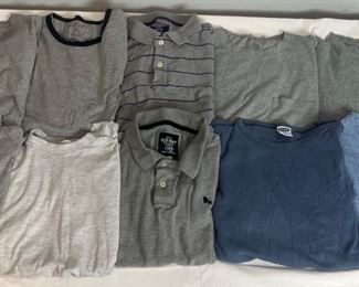 8 Plain T-Shirts & 2 Polo Shirts from Old Navy Both Large