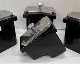 Vintage Ceramic Ice Cream Topping Bins