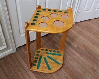 Oak Pool Cue / Accessory Rack