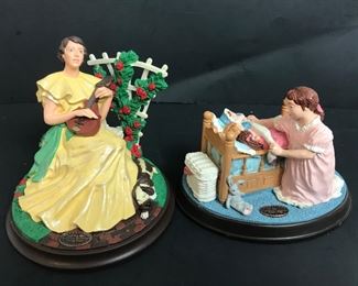 2 Norman Rockwell Sculptures: Springtime Serenade & Hush-A-Bye
