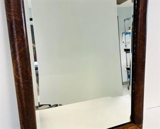 Wooden Framed Vintage Mirror 30" x 24", Shows Some Wear