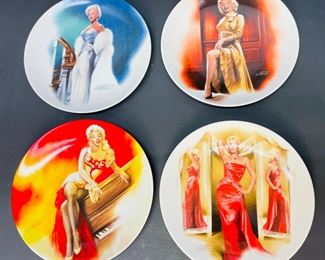 Set of 4 Marilyn Monroe Collector Plates from Her Movie Roles with COA's