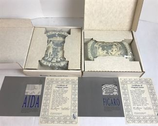 Love Themes from the Grand Opera: 2 Plates Aida & Figaro with COA's