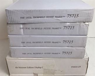 4 Oval Richfield Petite Frames & 1 Museum Editions Doll Display
