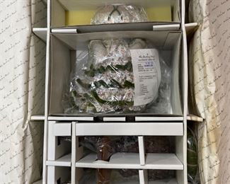 Saturday Evening Post Cover Girl 17” Long Porcelain Doll with Chair & Stand