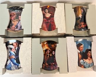 6 "Gone with the Wind" Collector Plates All with COA's in Original Boxes