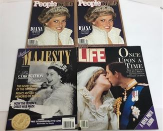 England Royalty Magazines: Lady Di Tribute, Wedding & Queen Elizabeth Coronation