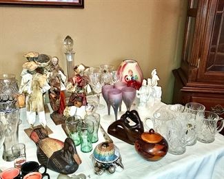 Folk Art Paper Mache Figures, Glass