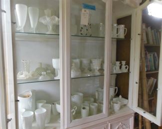 LARGE COLLECTION MILK GLASS
