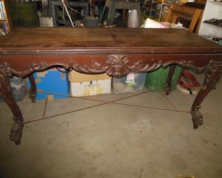 ANTIQUE, PROBABLY IRISH, LIBRARY TABLE