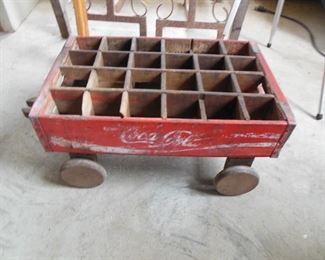 VERY OLD COKE CRATE PULL TOY