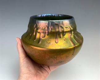 Clement Massier Drip Glase Vase