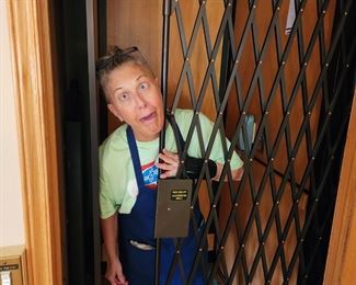 Fritz stuck in the elevator!!! Silly Fritz