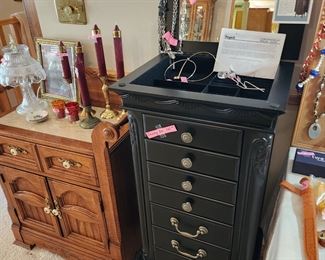Jewelry box and cabinet