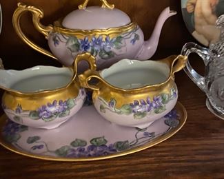 Tea Set w/Tray.  4 Pieces. (Imperial Austria)