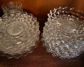 American Fostoria Desert Plates