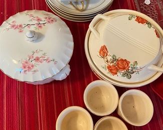 These Items Trimmed in 22 carat Gold.  Very unique!