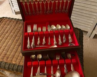 Roger’s Brothers Silverware - Setting for Twelve plus Serving Pieces.