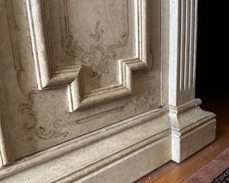 BUY IT NOW $350 Vintage Distressed, Hand-painted Console. 63.5"W x 18.5"D x 31.5"H